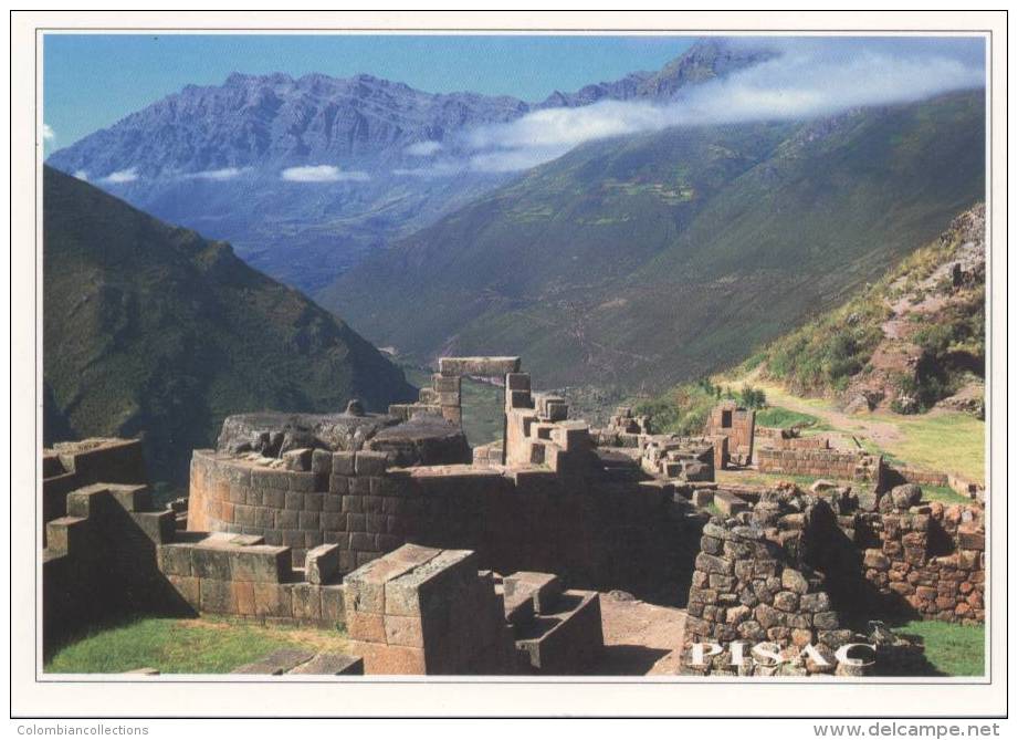 Lote PEP806, Peru, Postal, Postcard, Indigenous Issues, Pisaq, Residencia De Inca Yupanqui - Peru