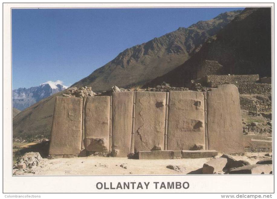 Lote PEP807, Peru, Postal, Postcard, Indigenous Issues, Ollantaytambo, Templo Mayor - Perú