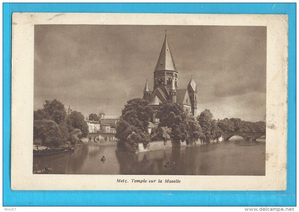 Pub. Metz Chemin De Fer Alsace Et Lorraine Sur Format Carte Postale De Metz - Chemin De Fer