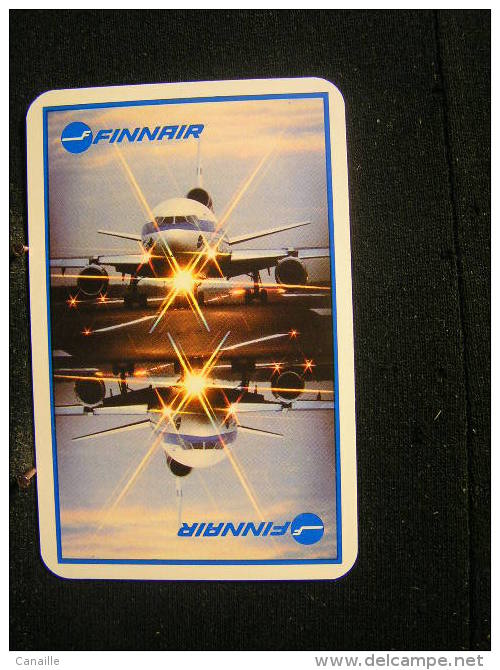 Playing Cards / Carte A Jouer / 1 Dos De Cartes,Inscription  Publicitaire /  Aviation, Air Finnair (Finlande ) - Other & Unclassified