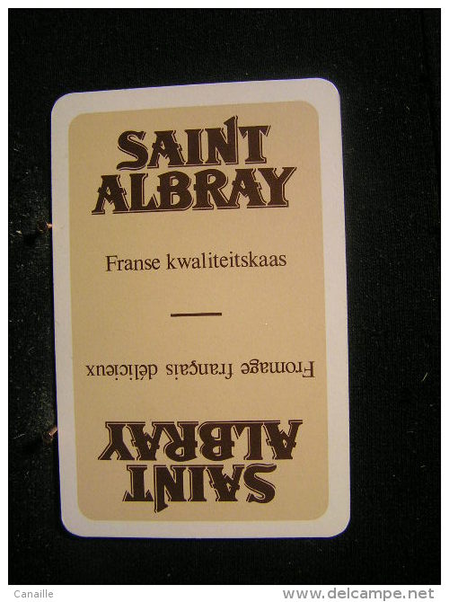 Playing Cards / Carte A Jouer / 1 Dos De Cartes,Inscription  Publicitaire / Saint Albray, Fromage Français Délicieux - Autres & Non Classés