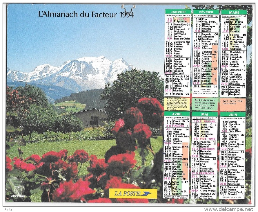 CALENDRIER - ALMANACH DES POSTES ET DES TELEGRAPHES - ANNEE 1981 - REGION PARISIENNE - Grand Format : 1981-90