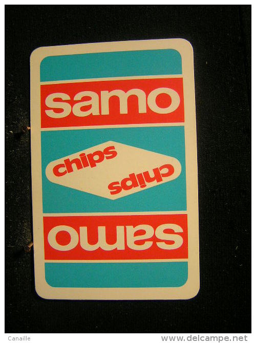Playing Cards / Carte A Jouer / 1 Dos De Cartes,Inscription  Publicitaire / Chips Samos - Altri & Non Classificati