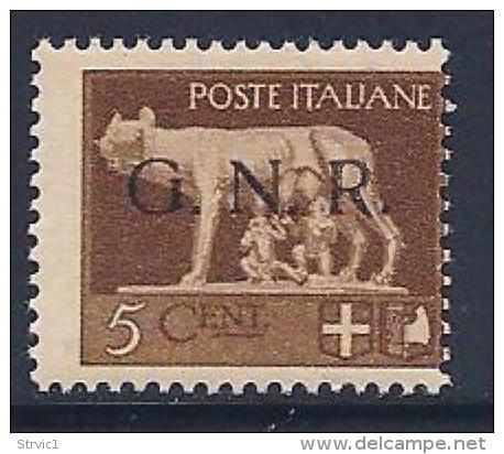 Italy, Republican National Guard, MI # 1 Italy Stamp Overprinted G.N.R., 1944 - Mint/hinged