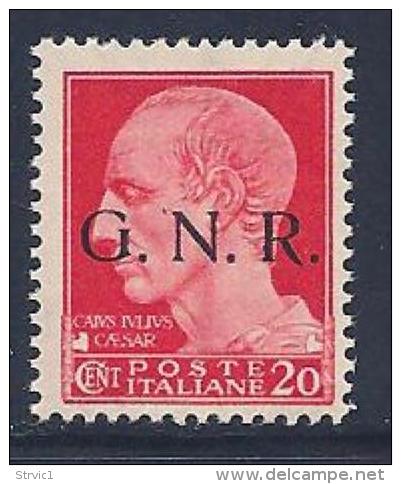 Italy, Republican National Guard, MI # 4 MNH Italy Stamp Overprinted G.N.R., 1944 - Mint/hinged