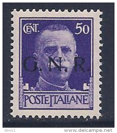 Italy, Republican National Guard, MI # 8 MNH Italy Stamp Overprinted G.N.R., 1944 - Mint/hinged