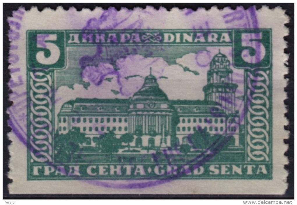 Senta (town House) - City / Local Revenue Stamp - Used - Yugoslavia Serbia Vojvodina - Officials