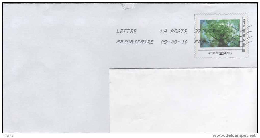 PAP ARBRE ( MON TIMBRE A MOI ) LETTRE PRIORITAIRE 20 GRAMMES - 2010 - VOIR LE SCANNER - Covers & Documents