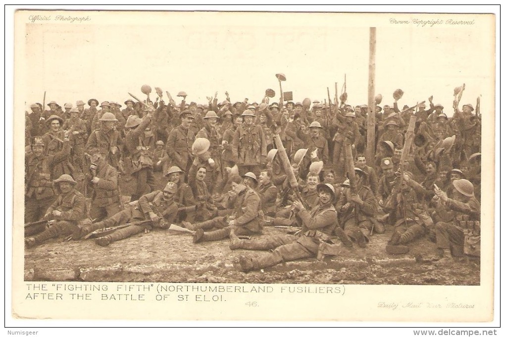 The  " FIGHTING  FIFTH "  ( Northumberland  Fusiliers )  After The Battle  Of  St.  Eloi - War 1914-18