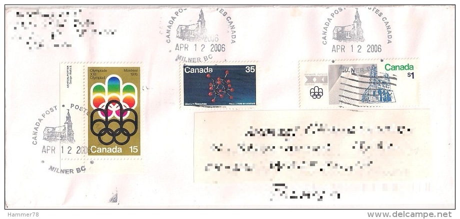 CANADA 1976 THE OLYMPICS Of MONTREAL COVER - 1953-.... Reign Of Elizabeth II