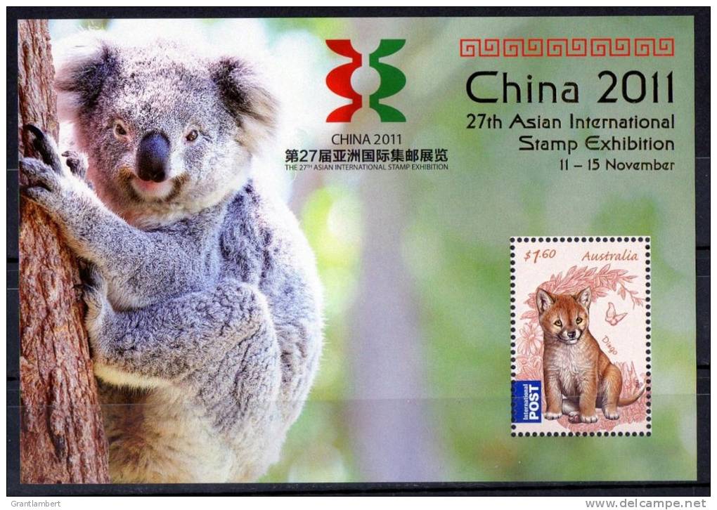 Australia 2011 $1.60 Dingo With Koala Minisheet From China 2011 27th Asian Exhibition MNH - Mint Stamps