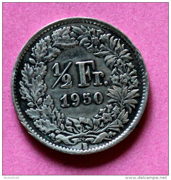 1/2 Franc 1950 Silver Argent - Autres & Non Classés