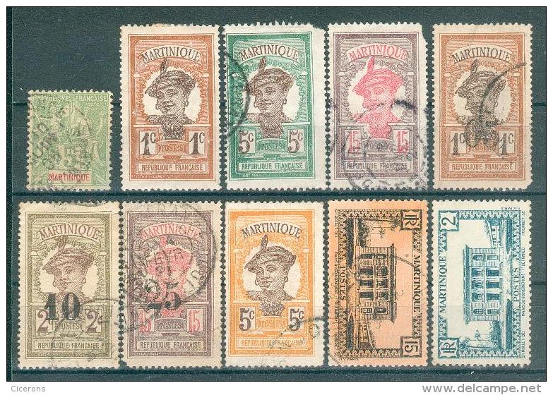 Collection MARTINIQUE ; Colonie ; Y&T N° ; Lot  008 ; Oblitéré , 2° Choix - Oblitérés