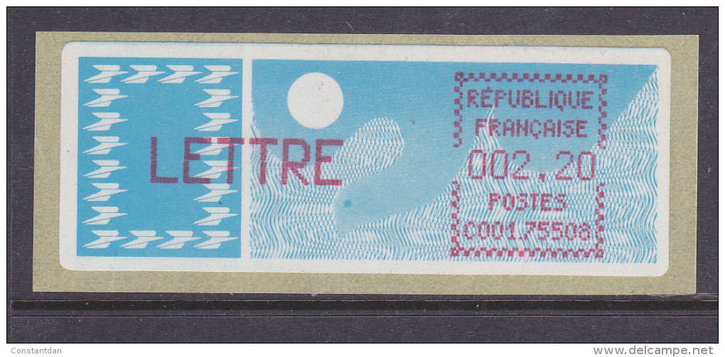 FRANCE TIMBRES POUR DISTRIBUTEUR PAPIER CARRIER LETTRE 2.20 - 1985 « Carrier » Paper