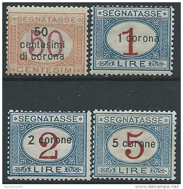 1922 DALMAZIA SEGNATASSE 4 VALORI MNH ** - ED687-3 - Dalmatie