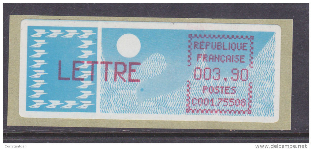 FRANCE TIMBRES POUR DISTRIBUTEUR PAPIER CARRIER LETTRE 3.90 - 1985 « Carrier » Papier