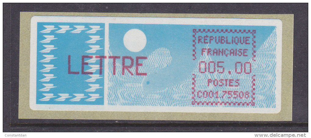 FRANCE TIMBRES POUR DISTRIBUTEUR PAPIER CARRIER LETTRE 5.00 SERIE C001 75508 - 1985 « Carrier » Paper