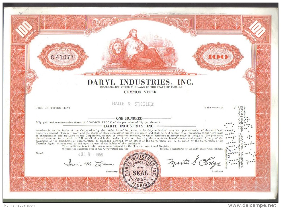 Atlas Corporation 1973+ Daryl Industries Inc 1952 + Pan American World Airwais Inc 1967 Certificate Of Stock C.1557 - Altri & Non Classificati