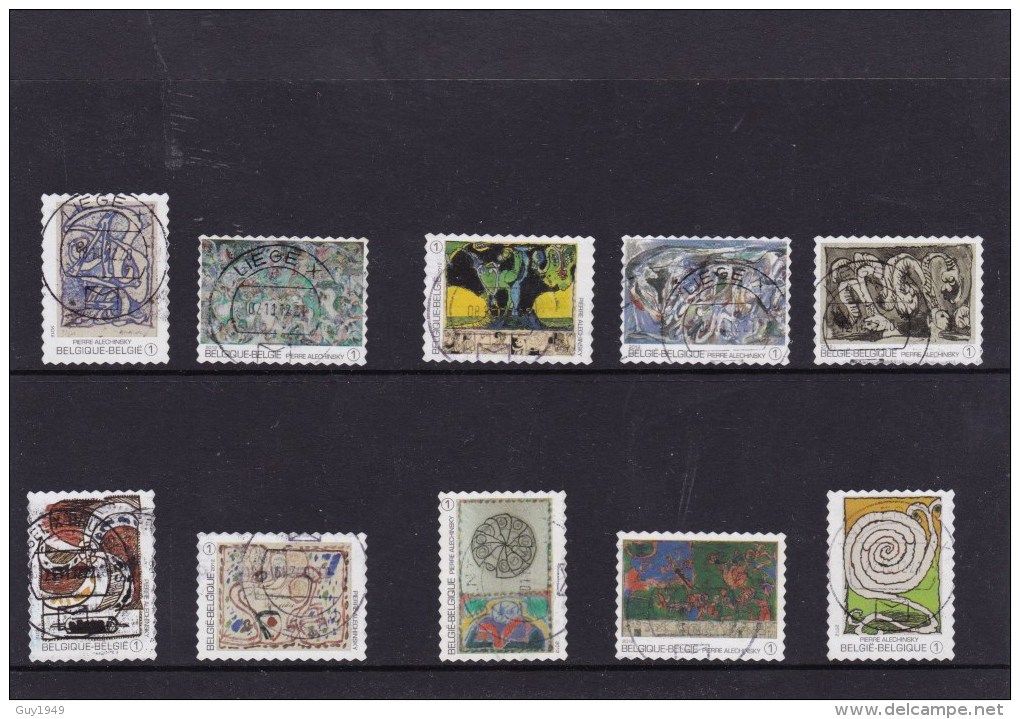 ZEGELS UIT BOEKJE129 TIMBRES DU CARNET 129   PIERRE ALECHINSKY - Oblitérés