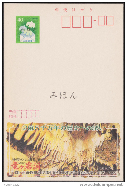 Japon 1987. Entier Postal Publicitaire Echocard Spécimen. Grottes De Ryugashido, Préfecture De Shizuoka - Autres & Non Classés