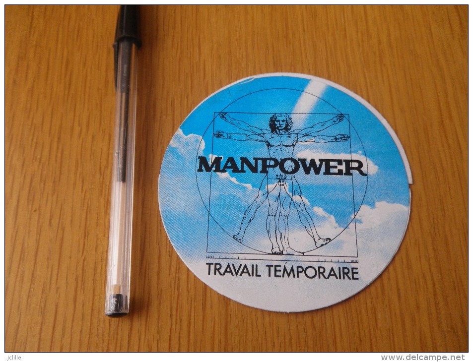 Autocollant - MANPOWER TRAVAIL TEMPORAIRE - ETT - Stickers