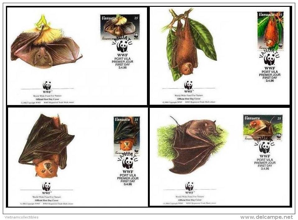 (WWF-196) FDC W.W.F. Vanuatu Fruit Bat 1996 - Storia Postale