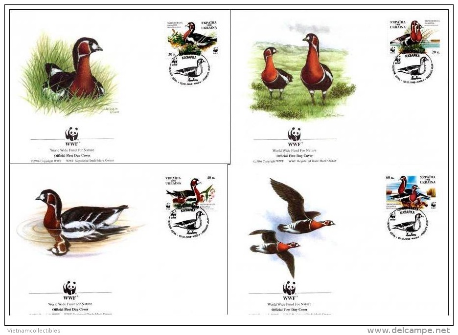 (WWF-240) FDC W.W.F. Ukraine Goose 1998 - Briefe U. Dokumente