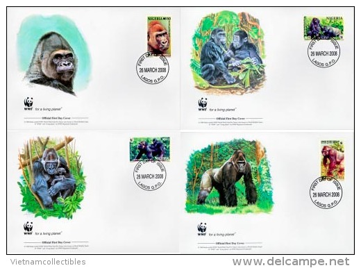 (WWF-414) FDC W.W.F. Nigeria Cross River Gorilla 2008 - Briefe U. Dokumente