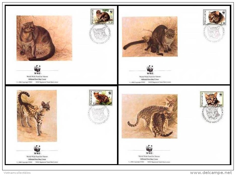 (WWF-185) FDC W.W.F. Suriname / Surinam Cat 1995 - Lettres & Documents