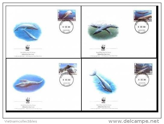 (WWF-334) FDC W.W.F. British Antarctic Territory Blue Whale 2003 - Briefe U. Dokumente