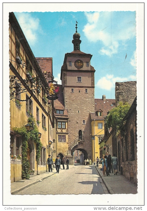 Cp, Allemagne, Rothenburg, Georgengase Und WeiBer Turm - Rotenburg