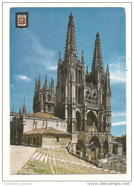 Cp, Espagne, Burgos, La Cathédrale, Voyagée - Burgos