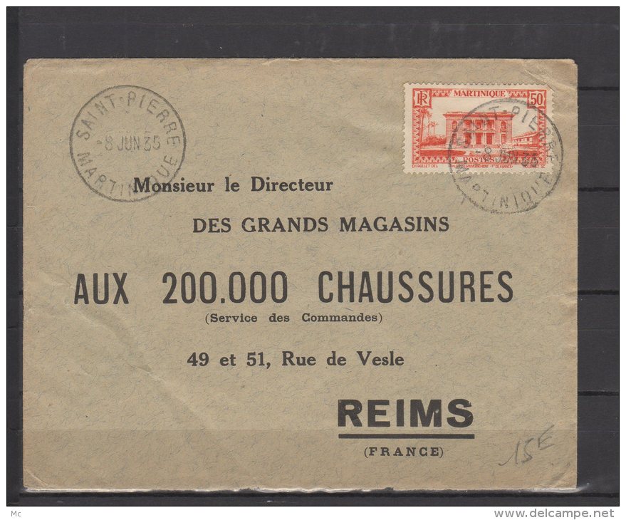 Martinique  -n°  143 Obli.S/Lettre Entière Voyagée - 1935 - Storia Postale