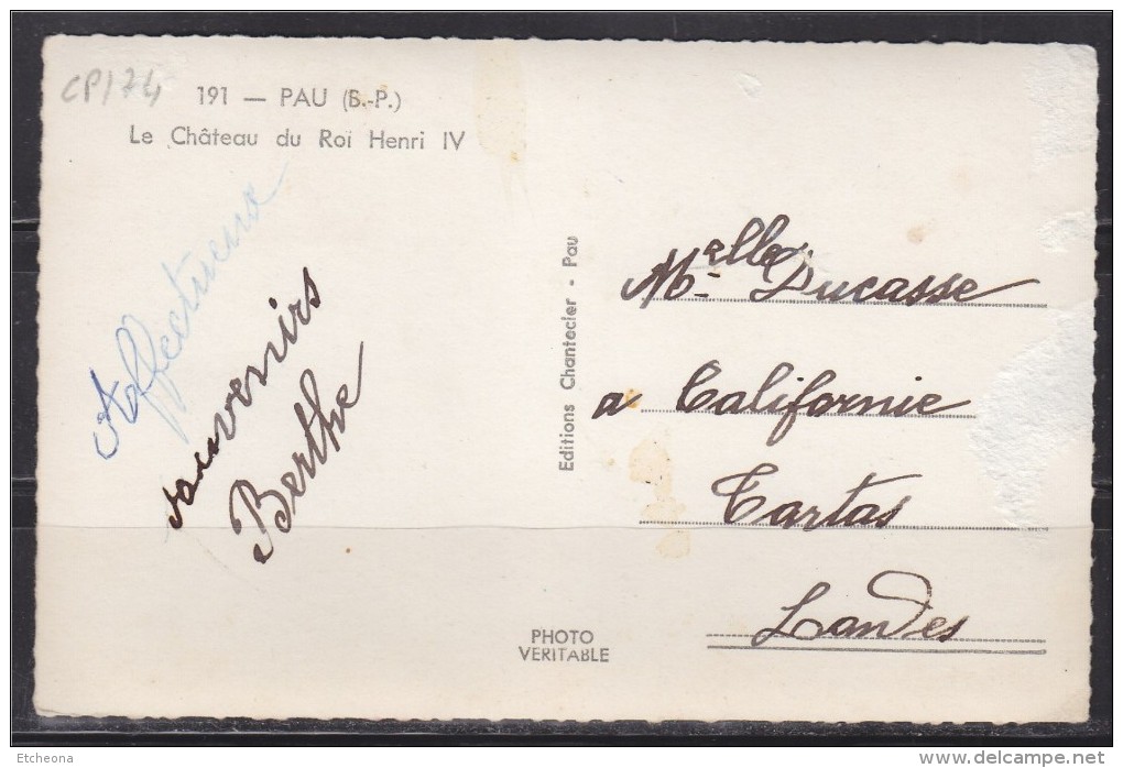 = Timbre N°1116 Moissonneuse Non Oblitéré Carte Postale Pau Le Château Du Roi Henri IV - 1957-1959 Moissonneuse