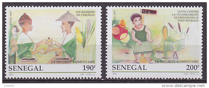 Série De 2 TP Neufs ** N° 1253/1254(Yvert) Sénégal 1997 - Sécurité Alimentaire - Senegal (1960-...)