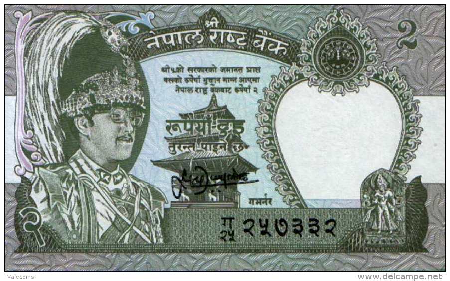 NEPAL 2 Rupees 1981 P.29 B GEM UNC Signature 13 - Népal