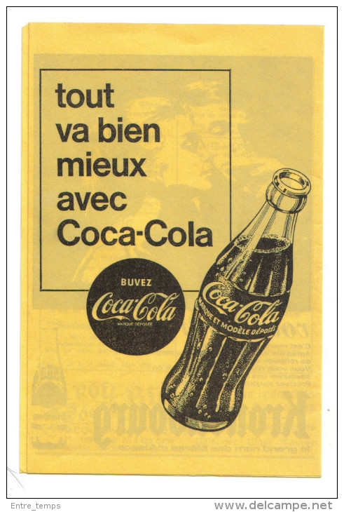 Programme Paris Spectacles 1969 Dos Pub Coca-Cola - Publicités