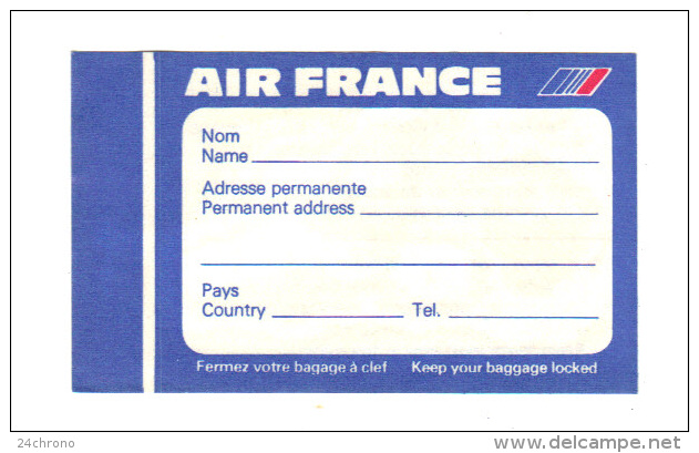 Etiquette à Bagages: Air France, Aviation (14-2607) - Baggage Labels & Tags