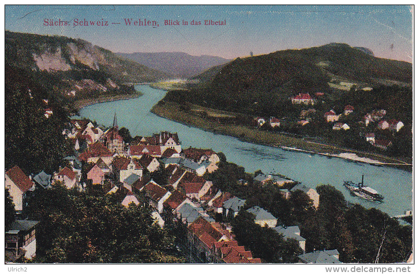 AK Wehlen - Blick In Das Elbetal - Sächsische Schweiz - 1919 (7715) - Wehlen