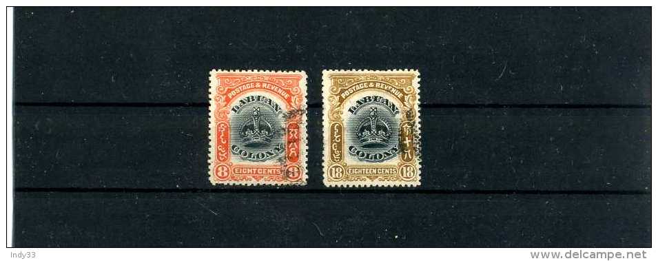 - GRANDE BRETAGNE COLONIES . LABUAN COLONY . TIMBRES DE 1902/03 OBLITERES . - North Borneo (...-1963)