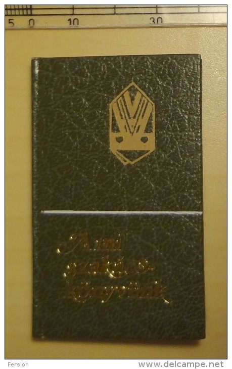 Miniature Book - Hungarian Recipe Book - Hungary 1980´s - Pratique