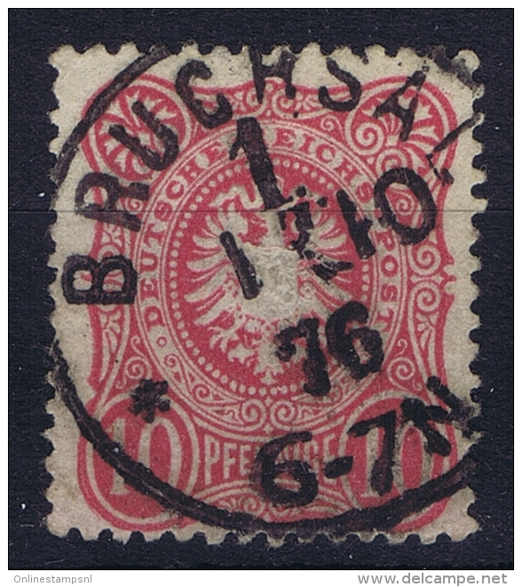 Germany: 1875 Mi. Nr 33 Aa Used Dunkel Karmin Rot, Bruchsal, - Gebraucht