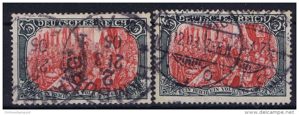 Germany: 1902 Mi. Nr 81 Aa + Ab Used (for Color Difference), Signed/ Signé/signiert/ Approvato  BPP - Gebraucht