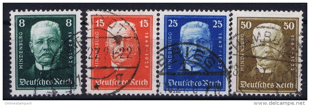 Germany: 1927 Mi. Nr 403 - 406, Used, - Gebraucht