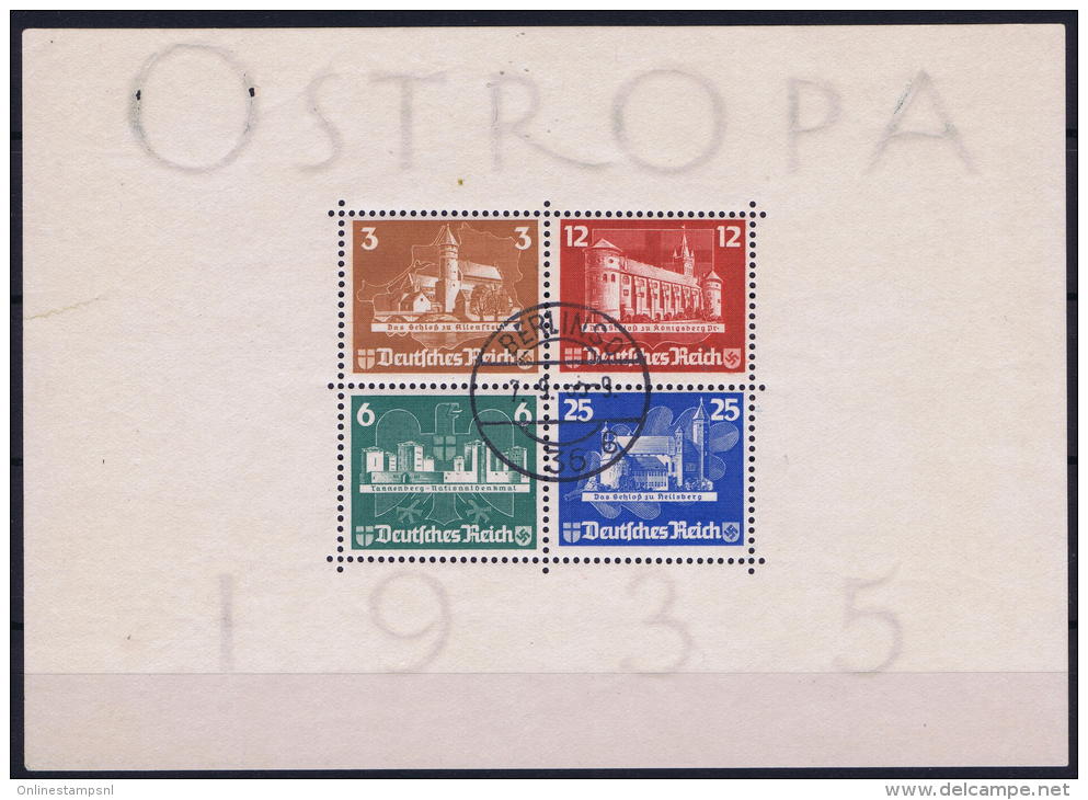 Germany: 1935 Mi Nr 576 - 579, BLOCK 3  Used  Ostropa - Blocks & Kleinbögen