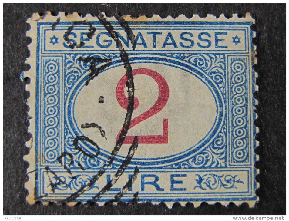 ITALIA Regno Segnatasse -1903- "Cifre Colorate" £. 2 US° (descrizione) - Taxe