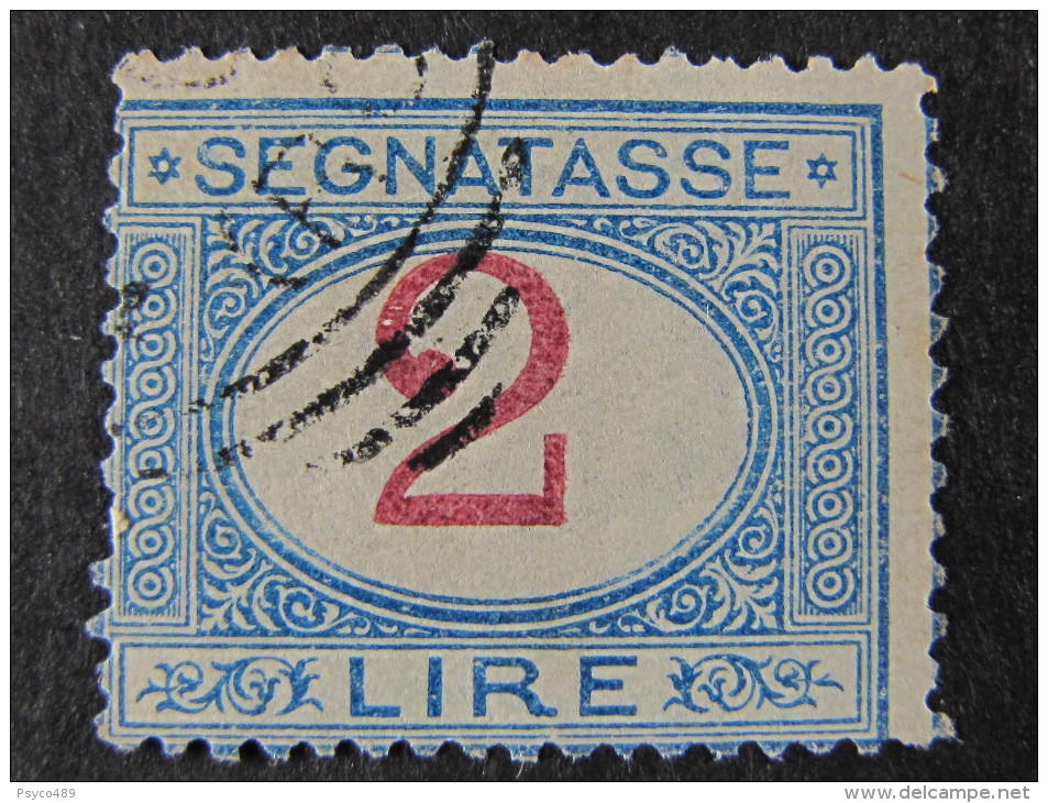 ITALIA Regno Segnatasse -1903- "Cifre Colorate" £. 2 US° (descrizione) - Taxe