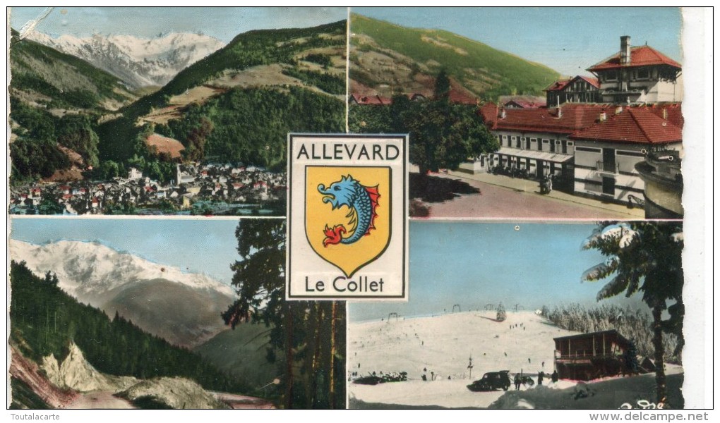 CPA 38 ALLEVARD LES BAINS LE COLLET MULTI VUES - Allevard