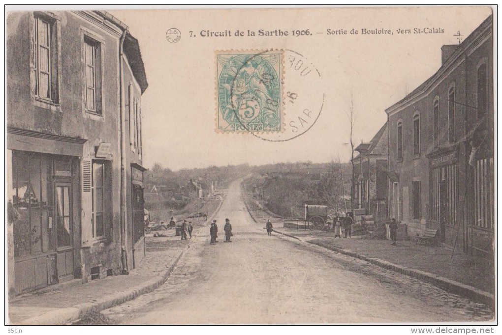 BOULOIRE  -  Circuit  De La  Sarthe 1906  -  Sortie  De  Bouloire  Vers St Calais. - Bouloire