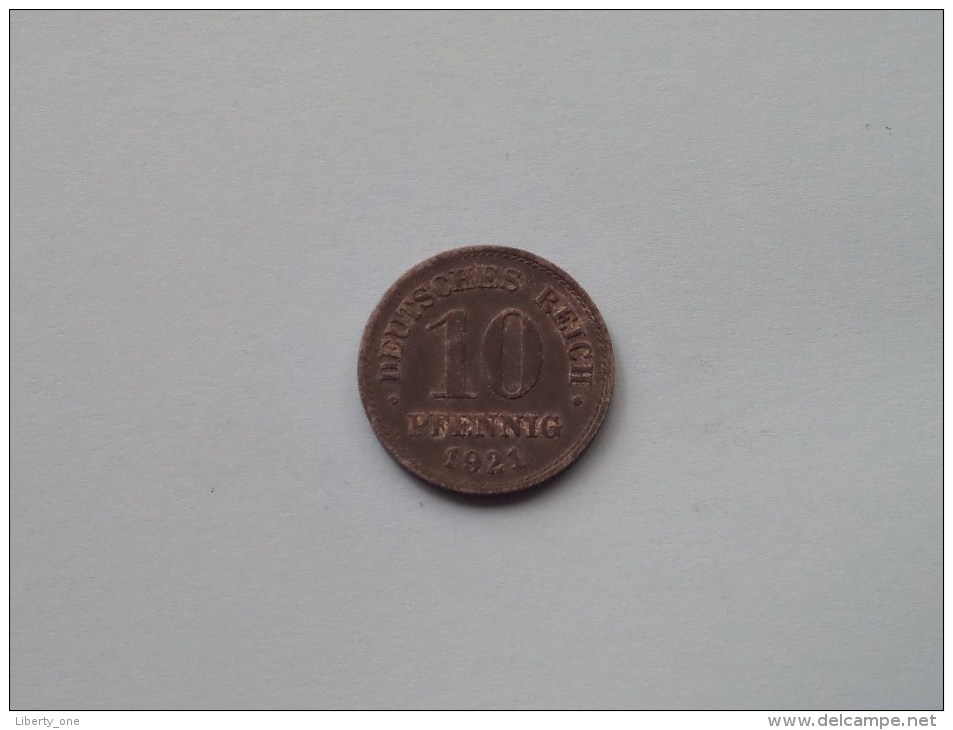 1921 - 10 Pfennig / KM 26 ( For Grade, Please See Photo ) ! - 10 Pfennig